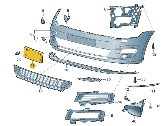 factory vw front license plate bracket factory vw front license plate bracket