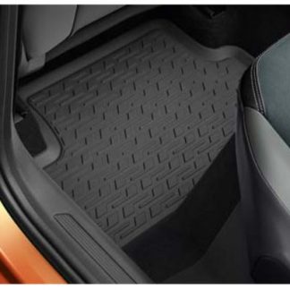 Car Mats For VW Polo Mk4 2004-09 Tailored Fit Black Rubber Floor Set 4 Pieces 